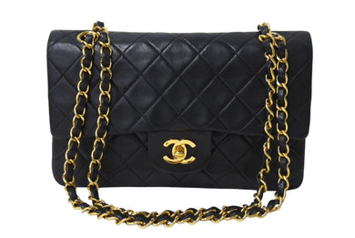 CHANEL シャネル チェーンショルダーバッグ マトラッセ23 Wフラップ ラムスキン 2番台 ブラック ゴールド 美品 中古 4c067105cc