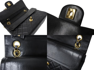 CHANEL シャネル チェーンショルダーバッグ マトラッセ23 Wフラップ ラムスキン 2番台 ブラック ゴールド 美品 中古 4c067105cc