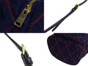 同様に PRADA プラダ ショルダーバッグ 巾着チェック ナイロン トライアングルロゴ CO190 ナイロン レザー ゴールド金具 中古 4c067110 