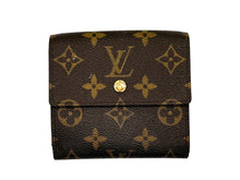 Load image into Gallery viewer, LouisVuitton ルイヴィトン ポルトフォイユエリーズ Wホック 二つ折り財布 M61654 PVCコーティングキャンバス ブラウン 美品 中古 4c067114