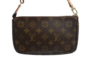 極美品 LOUIS VUITTON ルイヴィトン 村上隆 モノグラム チェリー ポシェット アクセソワール アクセポ ブラウン ロゴ M95008 中古 4c067115
