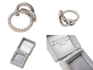HERMES エルメス オーディエンヌ リング シルバー 7.4g シルバー925 9号 ロープ アクセサリー ジュエリー 小物 美品 中古 4c067118he