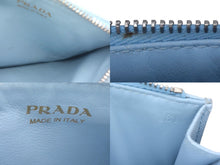 Load image into Gallery viewer, PRADA プラダ コインケース カードケース フラグメントケース 三角プレート サフィアーノ ブルー 美品 中古 4c067121pr