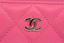 Load image into Gallery viewer, 極美品 CHANEL シャネル ジップコインケース キーケース 27番台 2018-2019年 キャビアスキン ピンク ゴールド金具 中古 4c067122