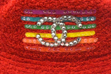 Load image into Gallery viewer, CHANEL × Pharrell Williams シャネル × ファレルウィリアムス クラッシャーハット ココマーク パイル レッド M 美品 中古 4c067123