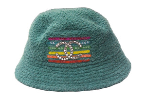 CHANEL × Pharrell Williams シャネル × ファレルウィリアムス クラッシャーハット ココマーク グリーン M 美品 中古 4c067124