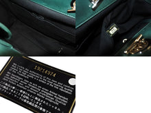 Load image into Gallery viewer, CHANEL シャネル 2WAY ハンド チェーンショルダーバッグ 19番台 マトラッセ ココマーク グリーン レザー シルバー金具 美品 中古 4c067129