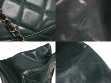 Load image into Gallery viewer, CHANEL シャネル 2WAY ハンド チェーンショルダーバッグ 19番台 マトラッセ ココマーク グリーン レザー シルバー金具 美品 中古 4c067129