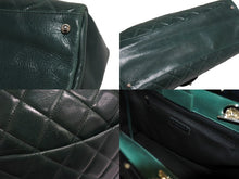 Load image into Gallery viewer, CHANEL シャネル 2WAY ハンド チェーンショルダーバッグ 19番台 マトラッセ ココマーク グリーン レザー シルバー金具 美品 中古 4c067129