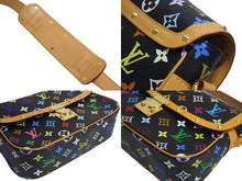 Load image into Gallery viewer, 極美品 LOUIS VUITTON ルイヴィトン ソローニュ ショルダーバッグ M92639 モノグラムマルチ ブラック 村上隆 中古 4c067131xx