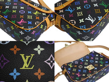 Load image into Gallery viewer, 極美品 LOUIS VUITTON ルイヴィトン ソローニュ ショルダーバッグ M92639 モノグラムマルチ ブラック 村上隆 中古 4c067131xx