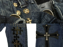 Load image into Gallery viewer, CHROME HEARTS クロムハーツ デニムパンツ サイズ29 カスタムオーダー クロスボール CHプラス クロスパッチ ピラミッド 美品 中古 4c067137ch