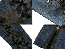 Load image into Gallery viewer, CHROME HEARTS クロムハーツ デニムパンツ サイズ29 カスタムオーダー クロスボール CHプラス クロスパッチ ピラミッド 美品 中古 4c067137ch