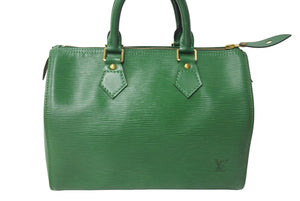 LOUIS VUITTON ルイヴィトン ハンドバッグ M43014 スピーディ25 エピレザー ボルネオグリーン ゴールド金具 美品 中古 4c067138