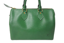Load image into Gallery viewer, LOUIS VUITTON ルイヴィトン ハンドバッグ M43014 スピーディ25 エピレザー ボルネオグリーン ゴールド金具 美品 中古 4c067138