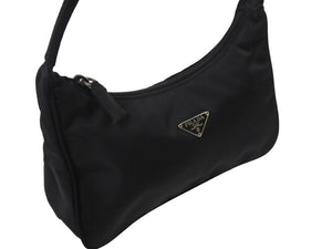 PRADA プラダ ホーボー ハンドバッグ ワンショルダーバッグ MV515 トライアングルロゴ ナイロン ブラック 美品 中古 4c067141 