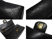 Load image into Gallery viewer, CHANEL シャネル マトラッセ 25 ショルダーバッグ ダブルフラップ 2番台 ラムスキン ブラック ゴールド 美品 中古 4c067149