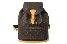 Load image into Gallery viewer, 極美品 LouisVuitton ルイヴィトン モンスリGM M51135 バックパック リュックサック モノグラム ヌメ革 中古 4c067152