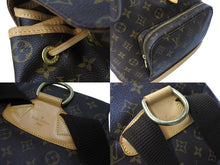 Load image into Gallery viewer, 極美品 LouisVuitton ルイヴィトン モンスリGM M51135 バックパック リュックサック モノグラム ヌメ革 中古 4c067152