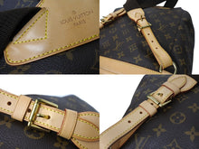 Load image into Gallery viewer, 極美品 LouisVuitton ルイヴィトン モンスリGM M51135 バックパック リュックサック モノグラム ヌメ革 中古 4c067152