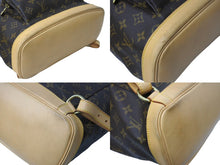Load image into Gallery viewer, 極美品 LouisVuitton ルイヴィトン モンスリGM M51135 バックパック リュックサック モノグラム ヌメ革 中古 4c067152