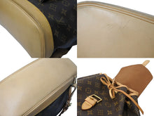 Load image into Gallery viewer, 極美品 LouisVuitton ルイヴィトン モンスリGM M51135 バックパック リュックサック モノグラム ヌメ革 中古 4c067152