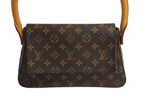 LOUIS VUITTON ルイヴィトン ミニルーピング ワンショルダーバッグ M51147 モノグラム PVC レザー ブラウン 美品 中古 4c067154
