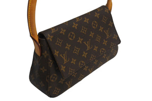 LOUIS VUITTON ルイヴィトン ミニルーピング ワンショルダーバッグ M51147 モノグラム PVC レザー ブラウン 美品 中古 4c067154