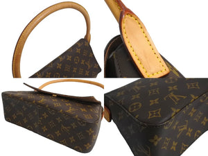 LOUIS VUITTON ルイヴィトン ミニルーピング ワンショルダーバッグ M51147 モノグラム PVC レザー ブラウン 美品 中古 4c067154
