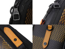Load image into Gallery viewer, 極美品 LOUIS VUITTON ルイヴィトン ダブルフォンポーチ ショルダーバッグ N40377 ダミエジャイアント NIGO コラボ 中古 4c067163