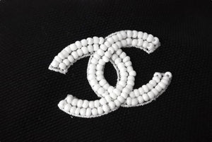 極美品 CHANEL シャネル ハット 帽子 ココマーク 内チェック ブラック M 23AW コットン 中古 4c067165