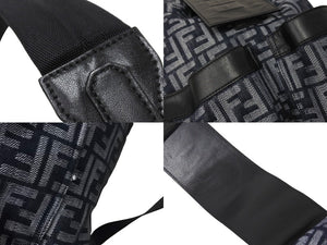FENDI フェンディ ストライクッカーズ 2way リュック バックパック FFジャカード 7VZ070 ブラック ネイビー 美品 中古 4c067166 