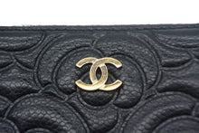 Load image into Gallery viewer, CHANEL シャネル コインケース 小銭入れ カメリア ココマーク 29番台 ラムスキン シルバー金具 ブラック 美品 中古 4c067170