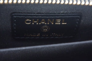 CHANEL シャネル コインケース 小銭入れ カメリア ココマーク 29番台 ラムスキン シルバー金具 ブラック 美品 中古 4c067170
