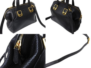 極美品 FENDI フェンディ カメレオン ミニハンドバッグ 8BL117 イタリア製 レザー ブラック ゴールド金具 中古 4c067171 