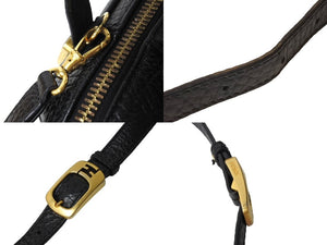極美品 FENDI フェンディ カメレオン ミニハンドバッグ 8BL117 イタリア製 レザー ブラック ゴールド金具 中古 4c067171 