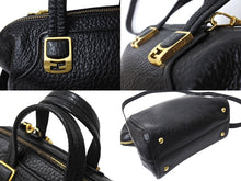 画像をギャラリービューアに読み込む, 極美品 FENDI フェンディ カメレオン ミニハンドバッグ 8BL117 イタリア製 レザー ブラック ゴールド金具 中古 4c067171 
