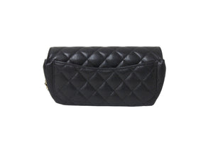 CHANEL シャネル マトラッセ ポシェット チェーンショルダーバッグ メガネケース 31番台 キャビアスキン ブラック 美品 中古 4c067178