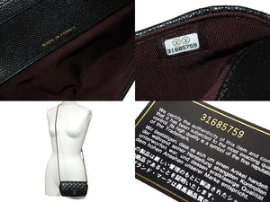 CHANEL シャネル マトラッセ ポシェット チェーンショルダーバッグ メガネケース 31番台 キャビアスキン ブラック 美品 中古 4c067178