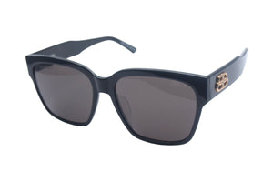 BALENCIAGA バレンシアガ BB ロゴ サングラス BB0056SA 001 ブラック EVERDAY コレクション プラスチック アイウェア 56□17 美品 中古 4c067179