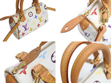 Load image into Gallery viewer, LOUIS VUITTON ルイヴィトン ミニスピーディ ハンドバッグ 2WAY 村上隆 M92645 モノグラムマルチカラー ホワイト 美品 中古 4c067181