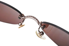 Load image into Gallery viewer, 極美品 CHANEL シャネル リムレス サングラス 4003 c.116/75 サイズ53□19 130 ココマーク ブラウン プラスチック 中古 4c067183