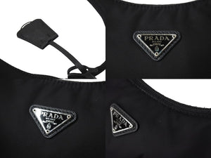 PRADA プラダ ホーボー RE-EDITION 2000 ホーボー ハンドバッグ トライアングル ブラック ナイロン 1NE515 美品 中古 4c067185 