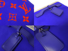 Load image into Gallery viewer, 極美品 LouisVuitton ルイヴィトン ホライゾンソフト キャリーバッグ 2R55 M20246 2024SS モノグラム ブルー レッド 中古 4c067189