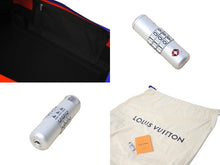 Load image into Gallery viewer, 極美品 LouisVuitton ルイヴィトン ホライゾンソフト キャリーバッグ 2R55 M20246 2024SS モノグラム ブルー レッド 中古 4c067189