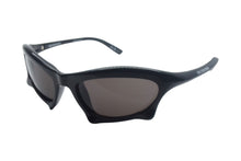 Load image into Gallery viewer, 極美品 BALENCIAGA バレンシアガ 22SS バットレクタングル Bat Rectangle サングラス BB0229S ブラック ナイロン プラスチック 59□20₋125 中古 4c067190