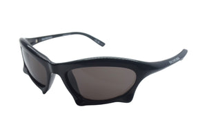 極美品 BALENCIAGA バレンシアガ 22SS バットレクタングル Bat Rectangle サングラス BB0229S ブラック ナイロン プラスチック 59□20₋125 中古 4c067190