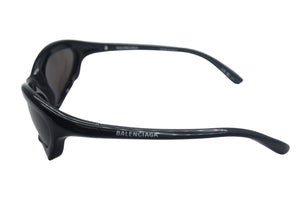極美品 BALENCIAGA バレンシアガ 22SS バットレクタングル Bat Rectangle サングラス BB0229S ブラック ナイロン プラスチック 59□20₋125 中古 4c067190