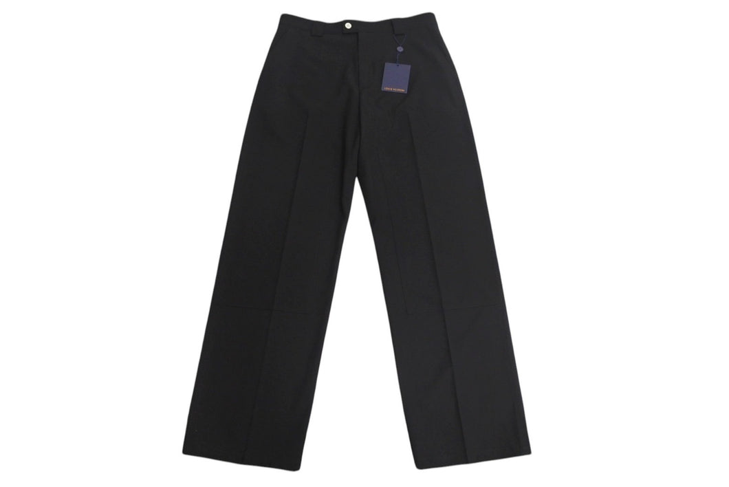 極美品 LOUIS VUITTON ルイヴィトン Wool Slacks ウール スラック サイズ 50 ブラック メンズ RM251MM 中古 4c072461