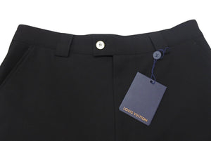 極美品 LOUIS VUITTON ルイヴィトン Wool Slacks ウール スラック サイズ 50 ブラック メンズ RM251MM 中古 4c072461